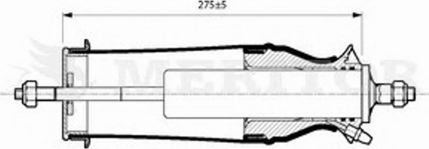 Meritor MLF5204 - Демпер (успокоител), окачване на шофьорската кабина vvparts.bg