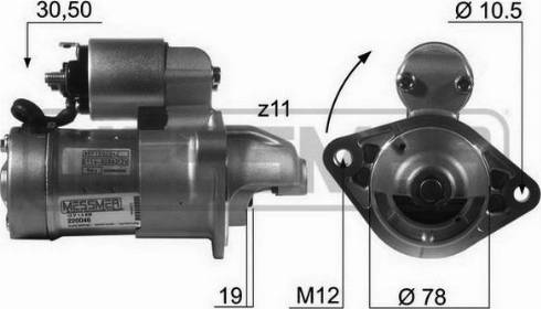 Messmer 220046A - Стартер vvparts.bg