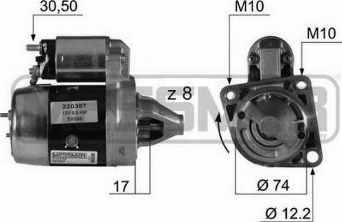 Messmer 220387A - Стартер vvparts.bg