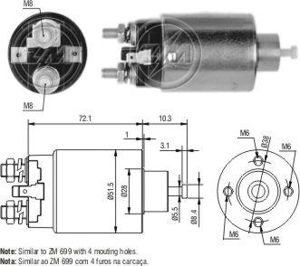 Messmer ZM4699 - Магнитен превключвател, стартер vvparts.bg