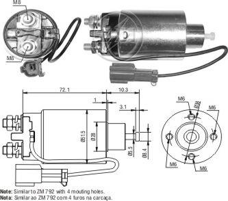 Messmer ZM4792 - Магнитен превключвател, стартер vvparts.bg