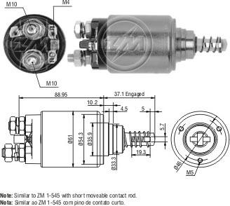 Messmer ZM545 - Магнитен превключвател, стартер vvparts.bg