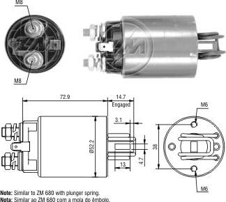 Messmer ZM581 - Магнитен превключвател, стартер vvparts.bg