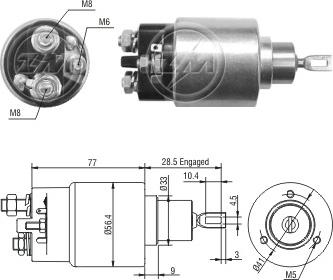 Messmer ZM6973 - Магнитен превключвател, стартер vvparts.bg