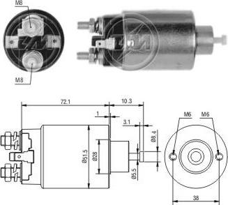 Messmer ZM697 - Магнитен превключвател, стартер vvparts.bg