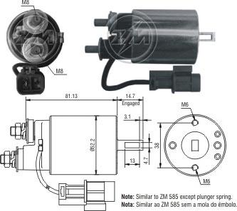 Messmer ZM1585 - Магнитен превключвател, стартер vvparts.bg