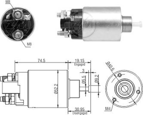 Messmer ZM1866 - Магнитен превключвател, стартер vvparts.bg