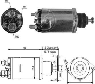 Messmer ZM805 - Магнитен превключвател, стартер vvparts.bg