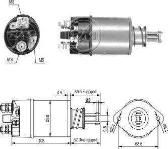 Messmer ZM801 - Магнитен превключвател, стартер vvparts.bg