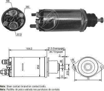 Messmer ZM810 - Магнитен превключвател, стартер vvparts.bg