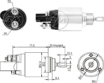 Messmer ZM8381 - Магнитен превключвател, стартер vvparts.bg