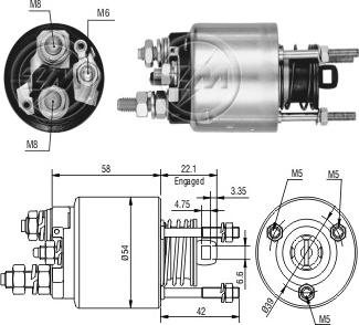 Messmer ZM3595 - Магнитен превключвател, стартер vvparts.bg