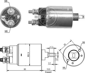 Messmer ZM2981 - Магнитен превключвател, стартер vvparts.bg