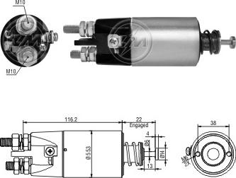 Messmer ZM2897 - Магнитен превключвател, стартер vvparts.bg