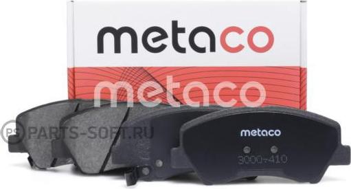 METACO 3000-410 - Комплект спирачно феродо, дискови спирачки vvparts.bg