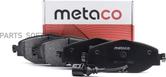 METACO 3000-082 - Комплект спирачно феродо, дискови спирачки vvparts.bg