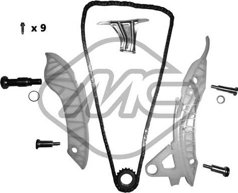 Metalcaucho 06179 - Комплект ангренажна верига vvparts.bg