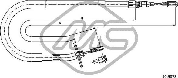 Metalcaucho 80966 - Жило, ръчна спирачка vvparts.bg