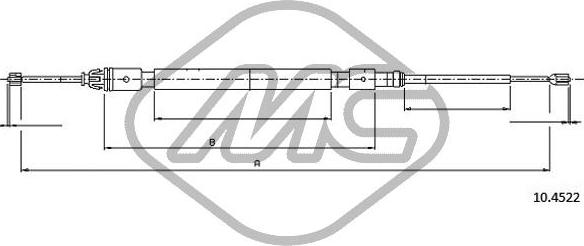 Metalcaucho 80841 - Жило, ръчна спирачка vvparts.bg