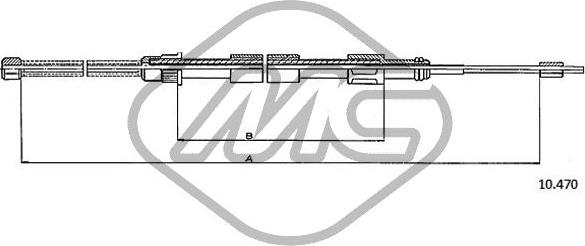 Metalcaucho 80313 - Жило, ръчна спирачка vvparts.bg