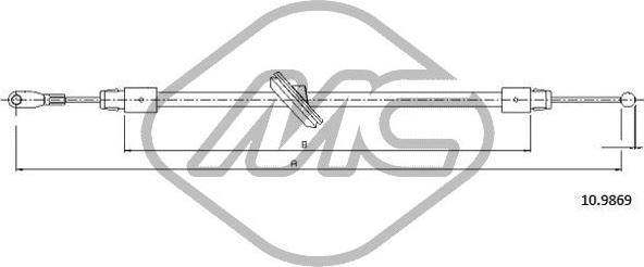 Metalcaucho 81030 - Жило, ръчна спирачка vvparts.bg