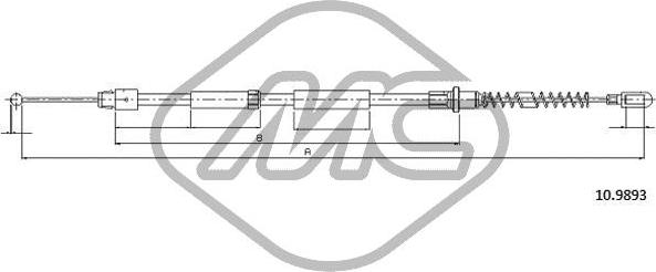 Metalcaucho 81021 - Жило, ръчна спирачка vvparts.bg