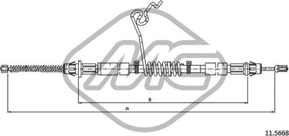 Metalcaucho 81821 - Жило, ръчна спирачка vvparts.bg