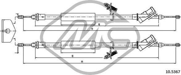 Metalcaucho 81828 - Жило, ръчна спирачка vvparts.bg