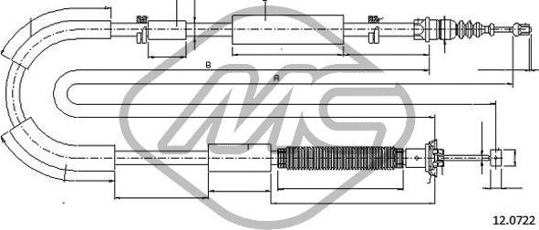 Metalcaucho 81368 - Жило, ръчна спирачка vvparts.bg