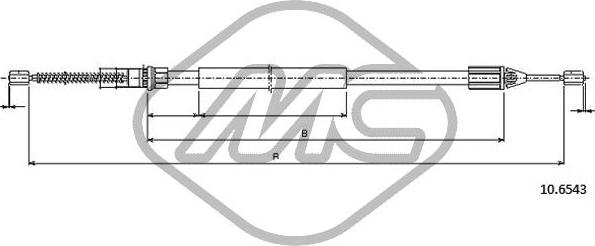 Metalcaucho 83074 - Жило, ръчна спирачка vvparts.bg