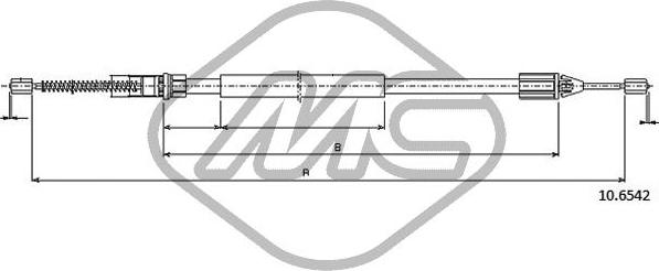 Metalcaucho 83073 - Жило, ръчна спирачка vvparts.bg