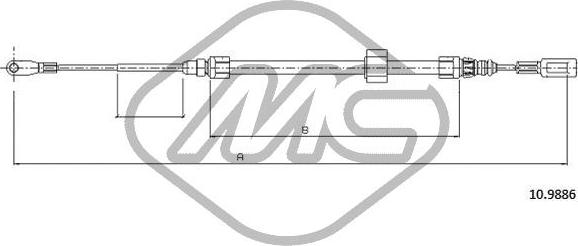 Metalcaucho 83751 - Жило, ръчна спирачка vvparts.bg