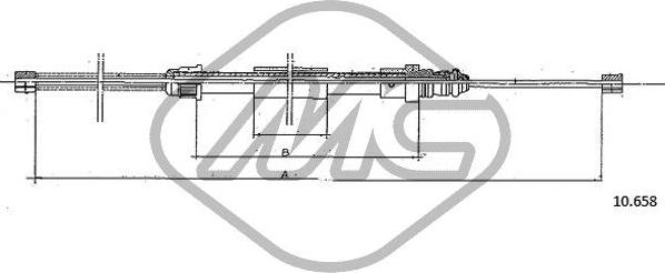 Metalcaucho 82999 - Жило, ръчна спирачка vvparts.bg