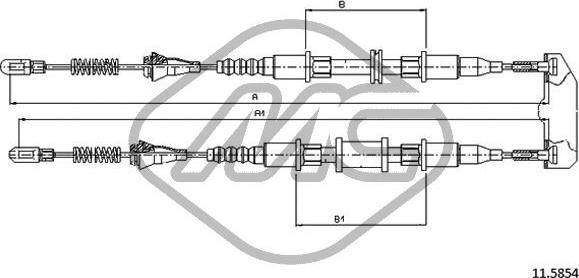 Metalcaucho 82498 - Жило, ръчна спирачка vvparts.bg