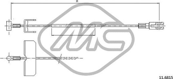 Metalcaucho 82556 - Жило, ръчна спирачка vvparts.bg