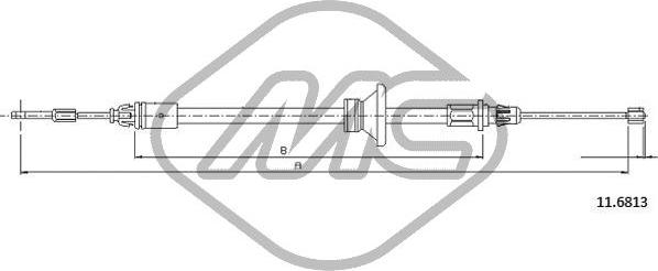 Metalcaucho 82368 - Жило, ръчна спирачка vvparts.bg