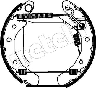 Metelli 51-0185 - Комплект спирачна челюст vvparts.bg