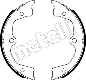 Metelli 53-0495 - Комплект спирачна челюст, ръчна спирачка vvparts.bg