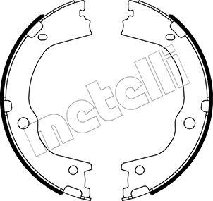 Metelli 53-0498 - Комплект спирачна челюст, ръчна спирачка vvparts.bg