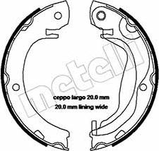 Metelli 53-0453 - Комплект спирачна челюст, ръчна спирачка vvparts.bg