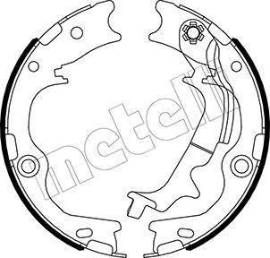 Metelli 53-0502 - Комплект спирачна челюст, ръчна спирачка vvparts.bg