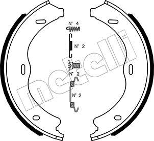 Metelli 53-0507K - Комплект спирачна челюст, ръчна спирачка vvparts.bg