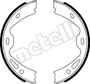 Metelli 53-0512 - Комплект спирачна челюст, ръчна спирачка vvparts.bg