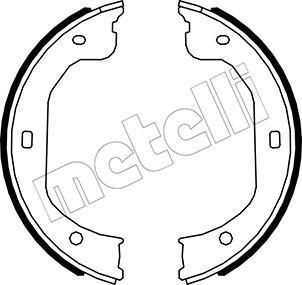 Metelli 53-0587 - Комплект спирачна челюст, ръчна спирачка vvparts.bg