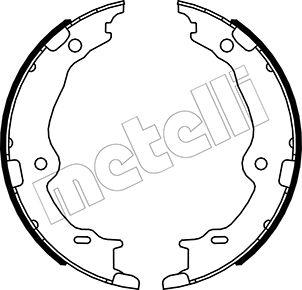 Metelli 53-0522 - Комплект спирачна челюст, ръчна спирачка vvparts.bg