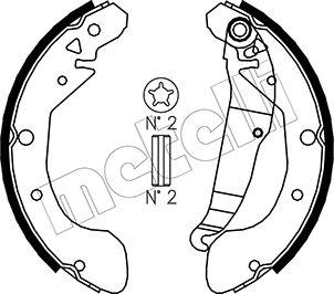 Metelli 53-0049 - Комплект спирачна челюст vvparts.bg