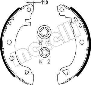 Metelli 53-0002 - Комплект спирачна челюст vvparts.bg