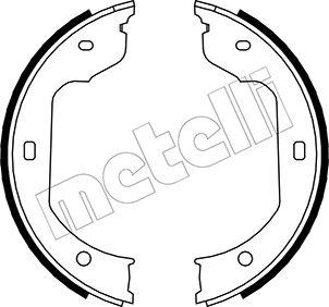 Metelli 53-0019 - Комплект спирачна челюст, ръчна спирачка vvparts.bg
