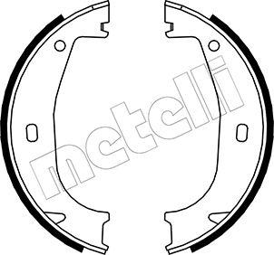 Metelli 53-0016 - Комплект спирачна челюст, ръчна спирачка vvparts.bg