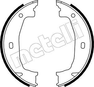 Metelli 53-0018 - Комплект спирачна челюст, ръчна спирачка vvparts.bg